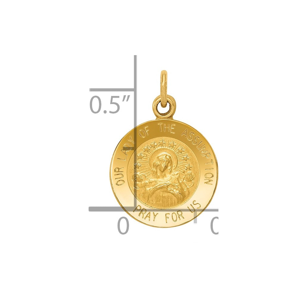 14k Our Lady Of The Assumption Medal Charm