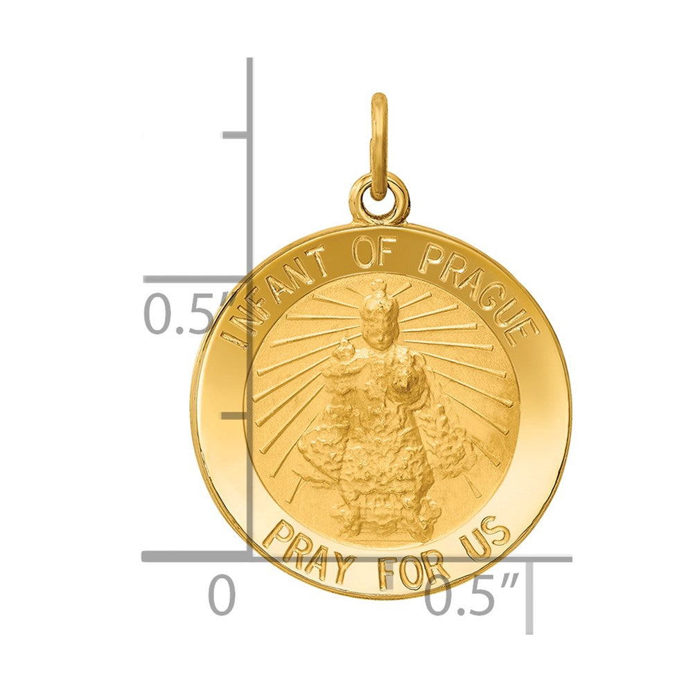 14k Infant of Prague Medal Charm