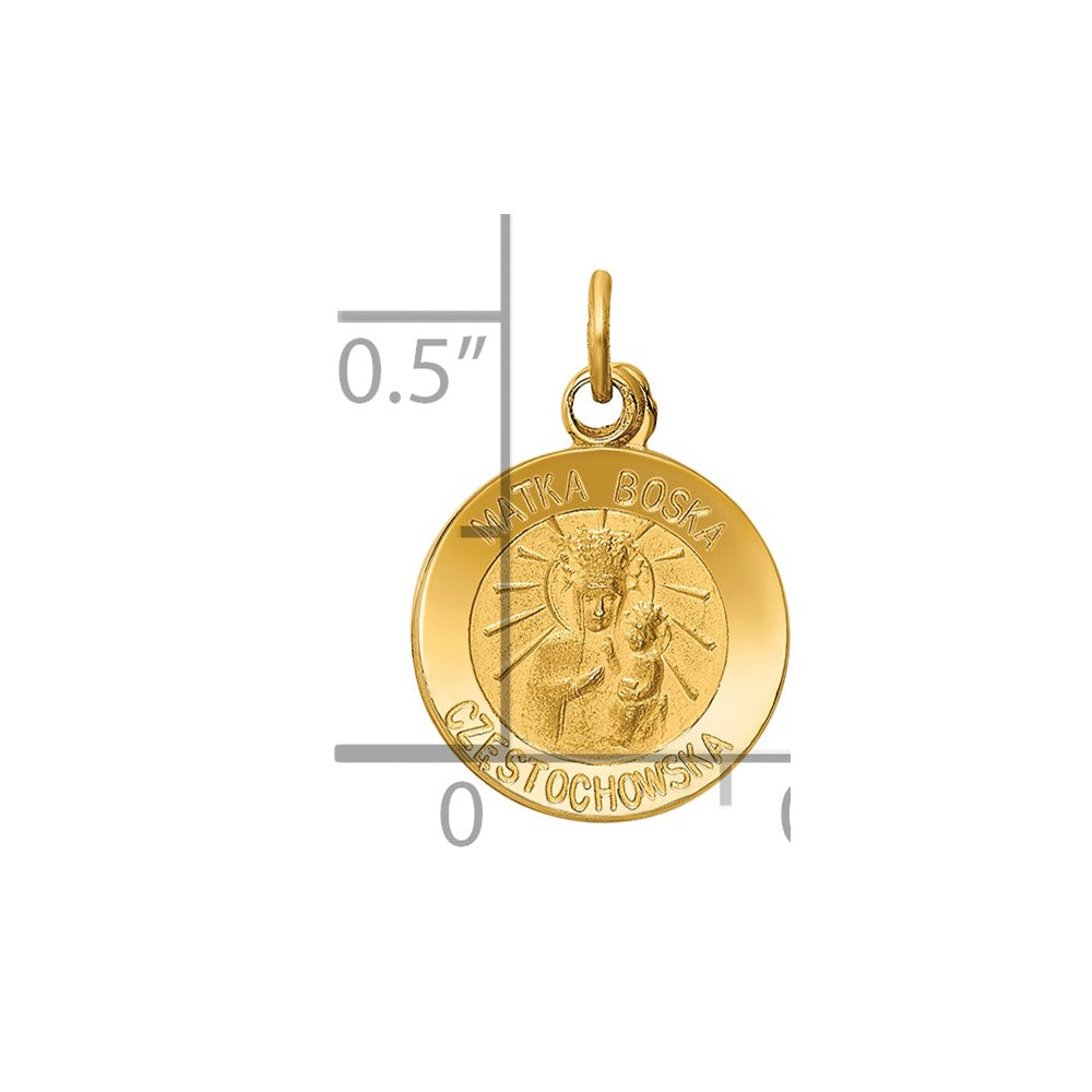 14k Matka Boska Medal Charm