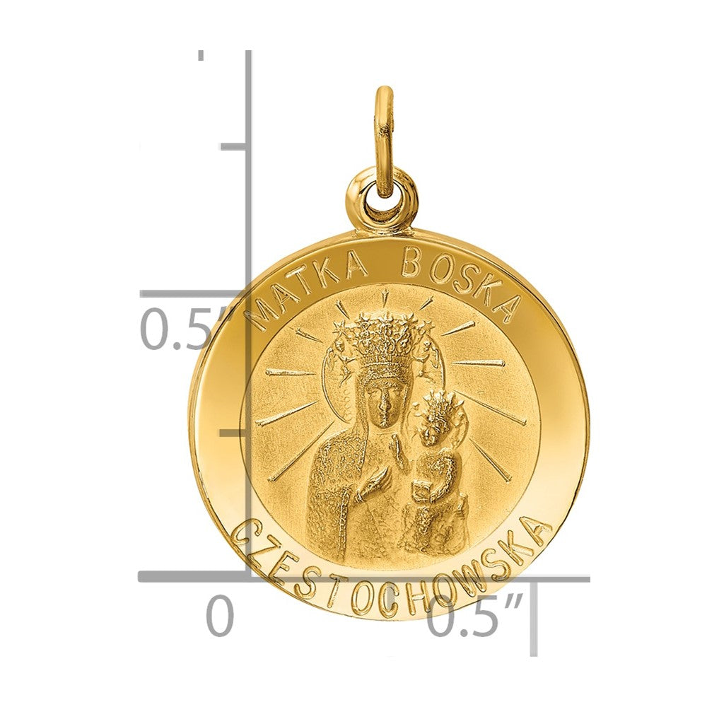 14k Matka Boska Medal Charm