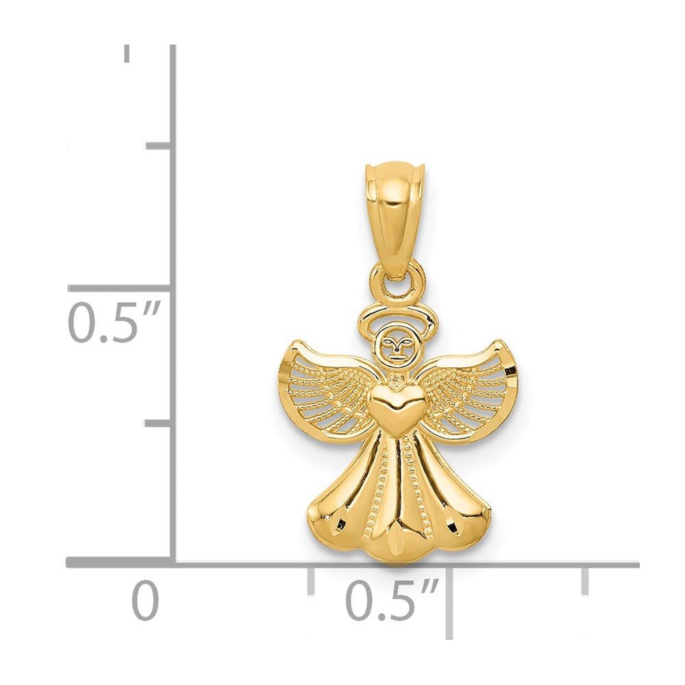 14k Polished Angel Pendant