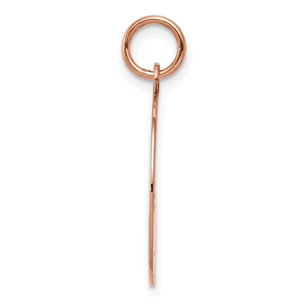 14k Rose Gold Plain .035 Gauge Circular Engraveable Disc Charm
