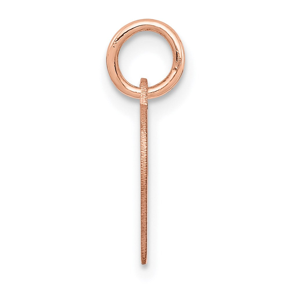 14k Rose Gold Heart Disc Charm