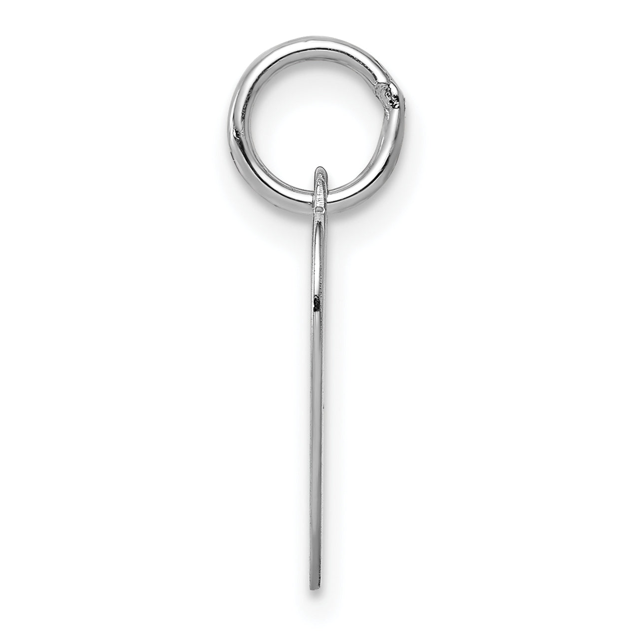 14k White Gold Plain .035 Gauge Engravable Heart Charm