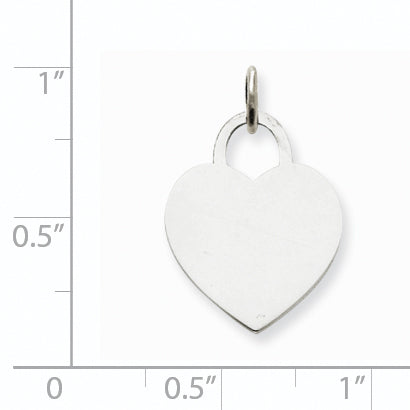 14k White Gold Medium Engravable Heart