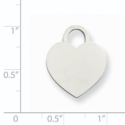 14k White Gold Large Engravable Heart