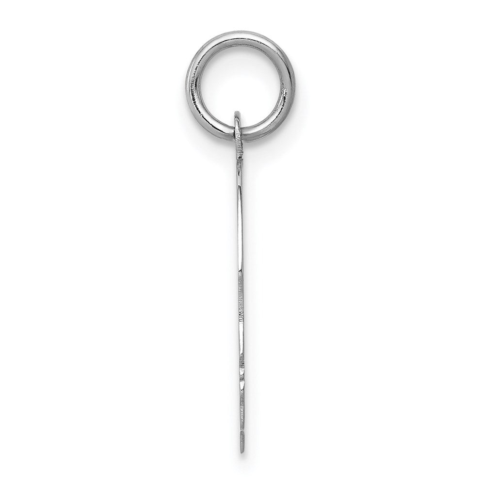 14k White Plain Medium.035 Depth Facing Right Engravable Boy Charm