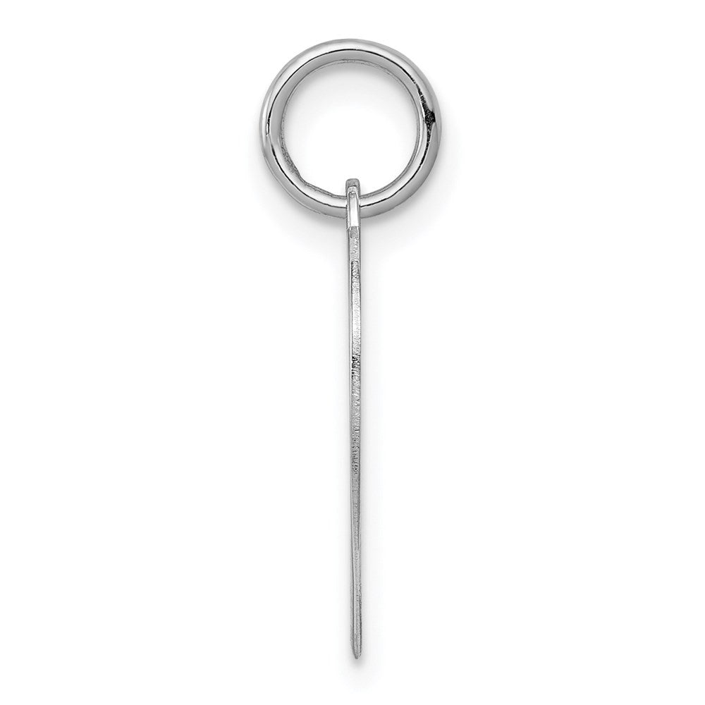 14K White Gold Heart Disc Charm