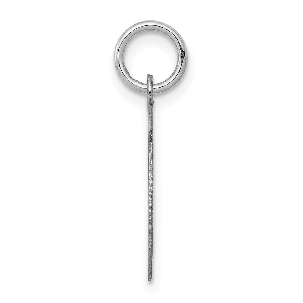 14k White Gold Plain .018 Gauge Circular Engravable Disc Charm