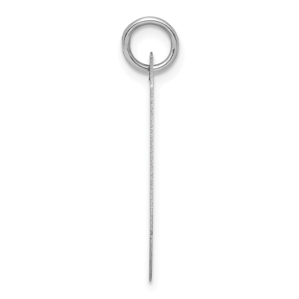 14k White Gold Plain .018 Gauge Engraveable Dog Tag Disc Charm