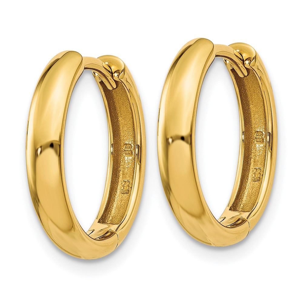 14k Round Hinged Hoop Earrings