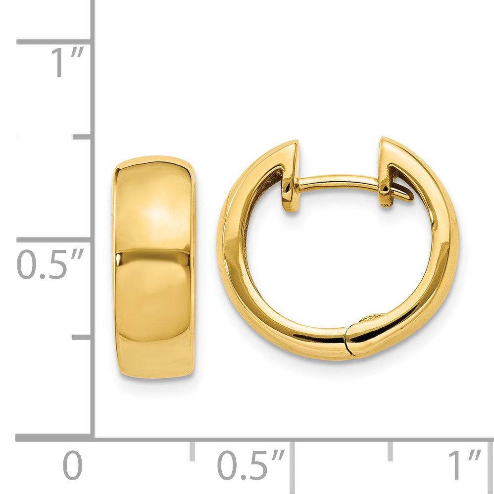 14k Round Hinged Hoop Earrings