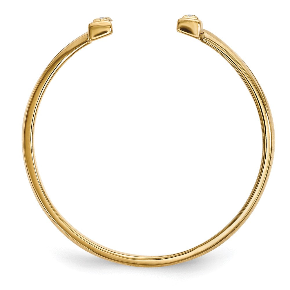 14ky Diamond Double Bar Ring