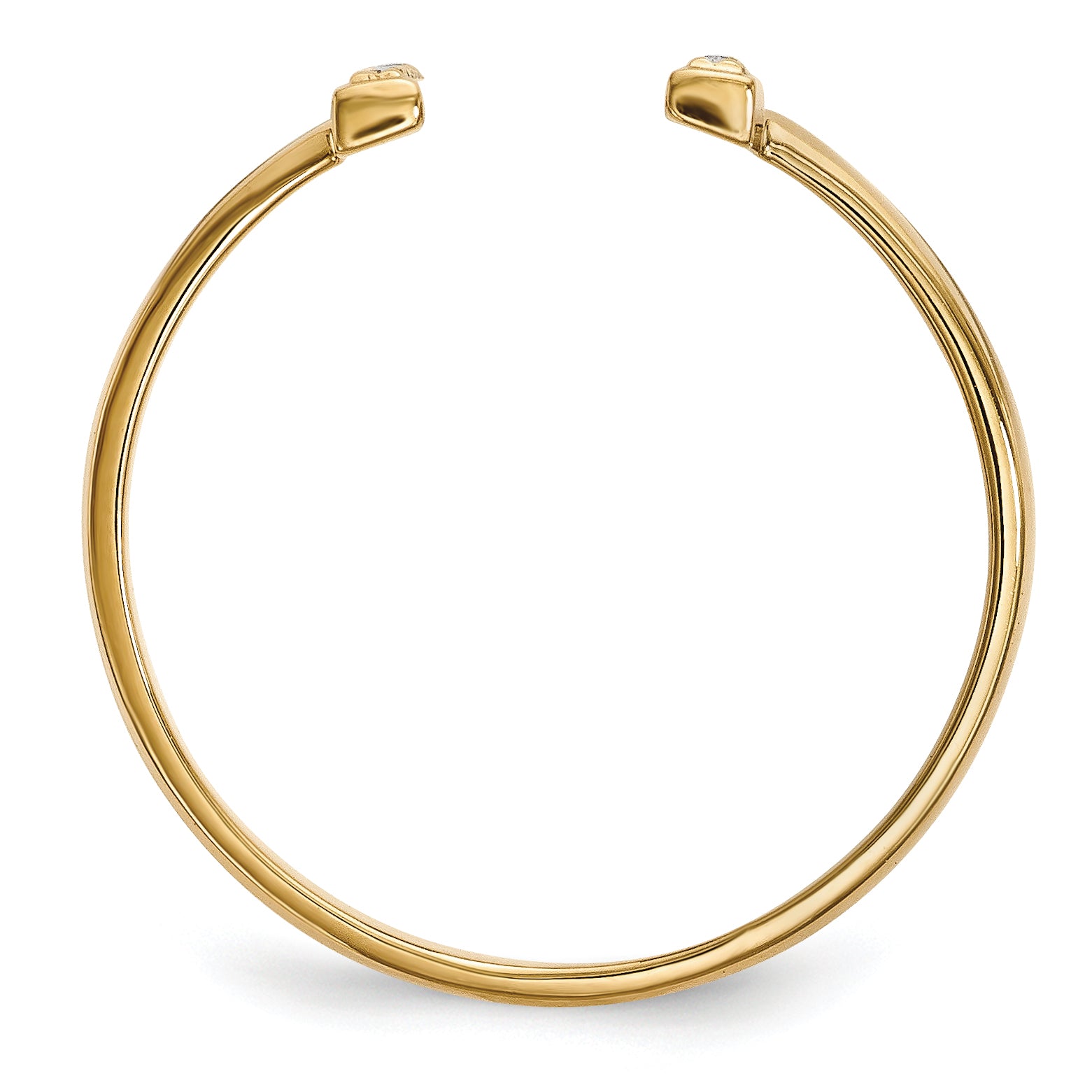 14k Diamond Double Bar Ring