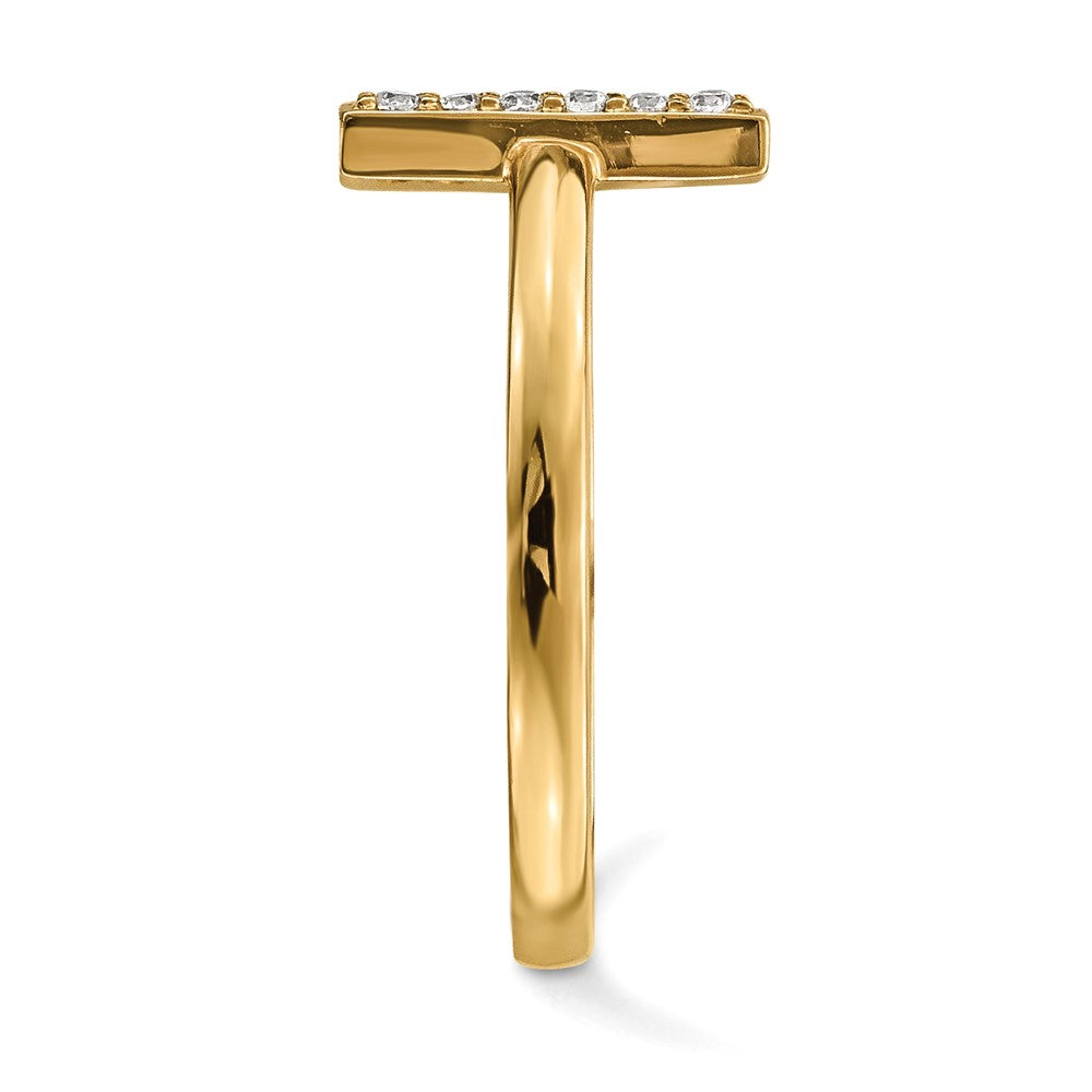 14ky Diamond Double Bar Ring