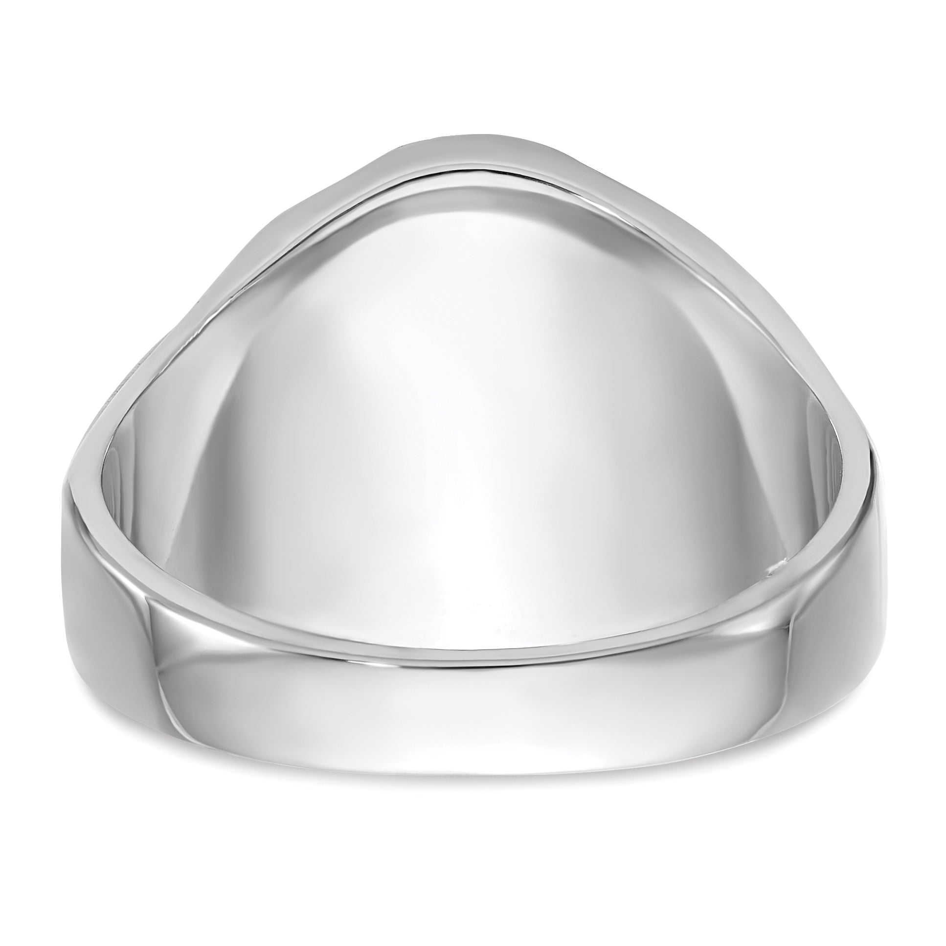 14k White Gold Men's Polished, Antiqued and Grooved with Imitation Blue Spinel Masonic Ring