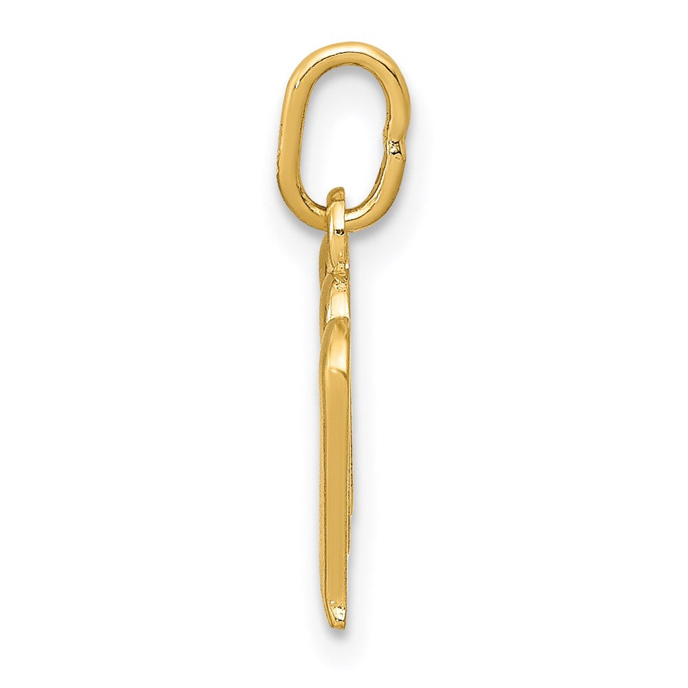 14k Yellow Gold Letter M Initial Charm