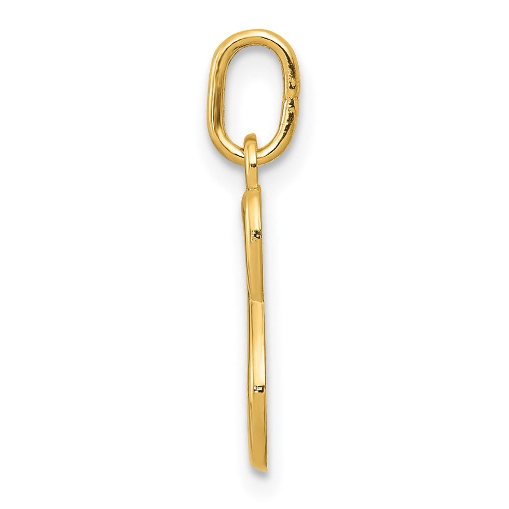 14k Yellow Gold Letter S Initial Charm