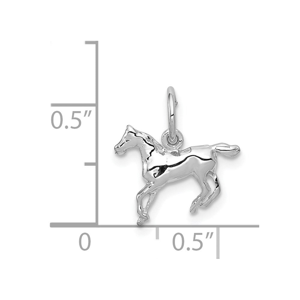 14k White Gold Horse Charm