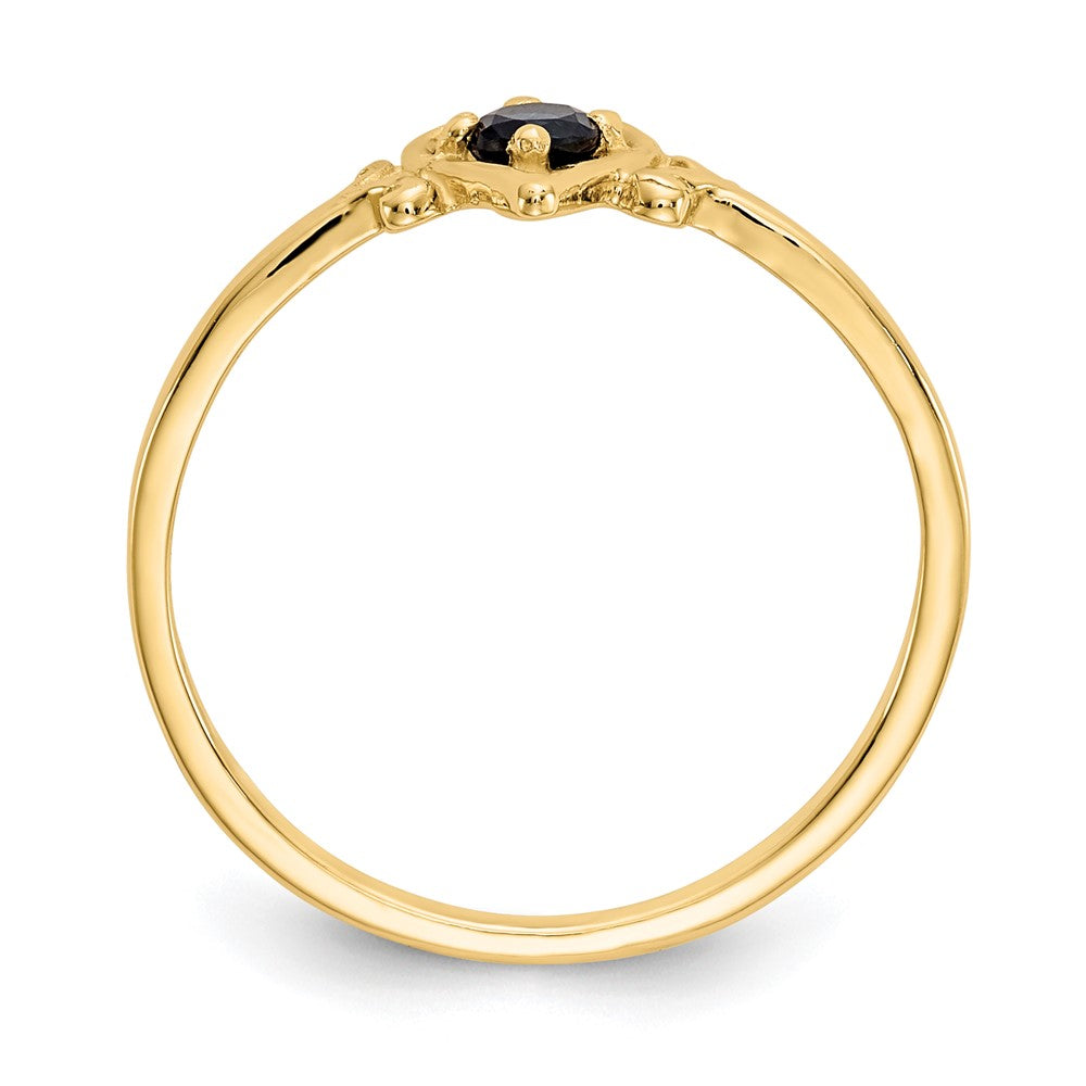14K Sapphire Birthstone Heart Ring