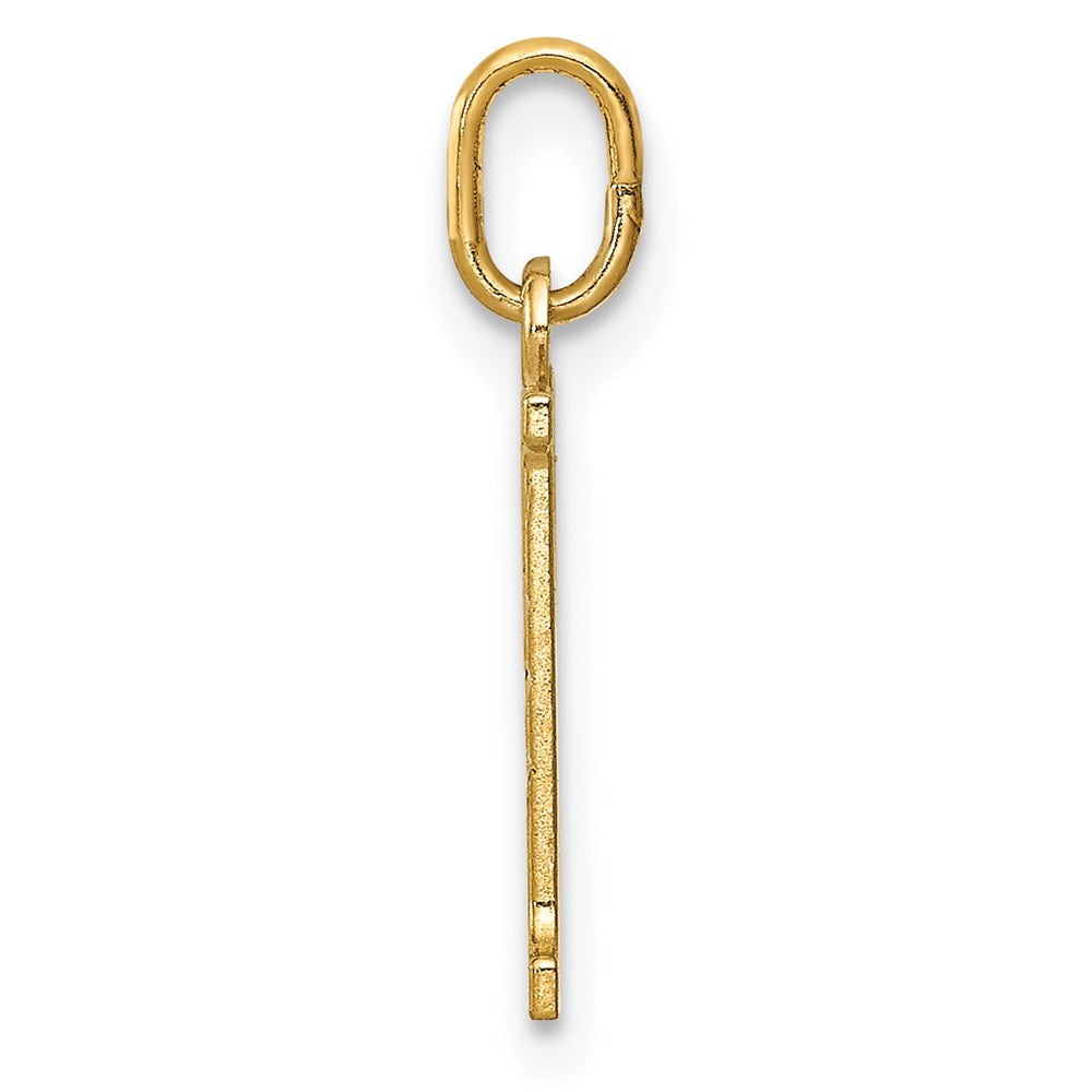 14k Diamond-cut 21 Pendant