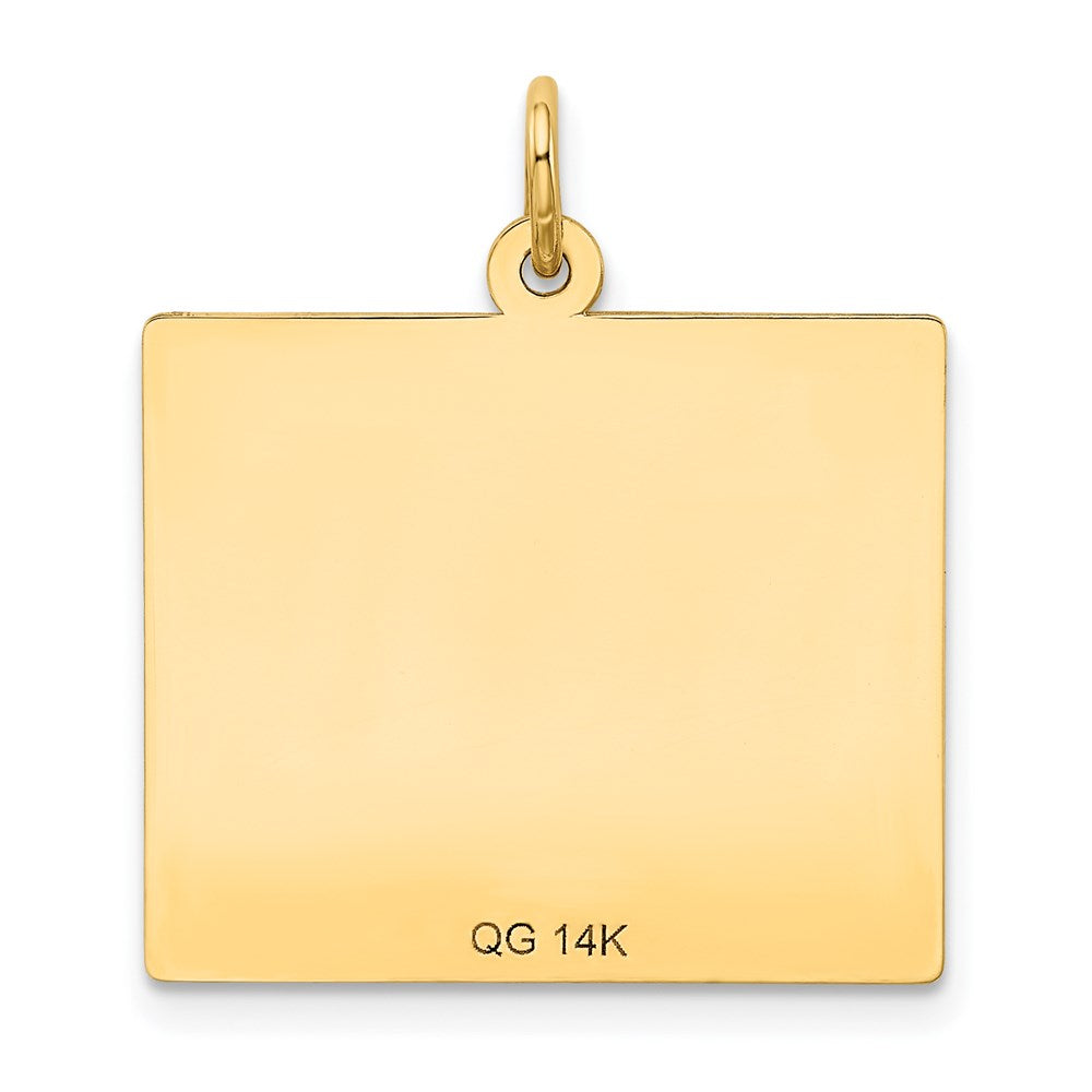 14k Wednesday the First Day Calendar Pendant