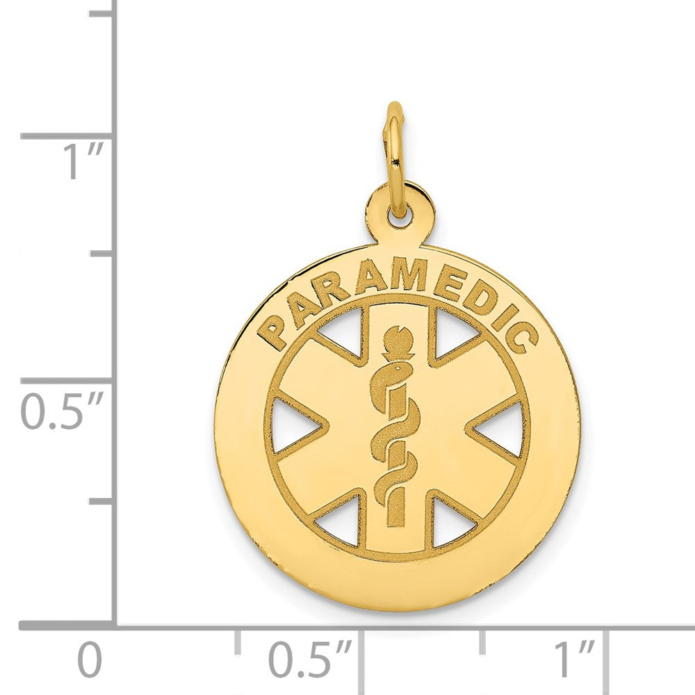 14k Medium PARAMEDIC Medical Pendant