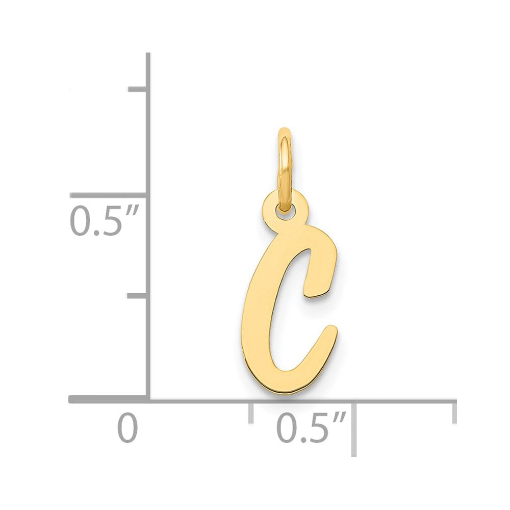 14k Small Script Letter C Initial Charm