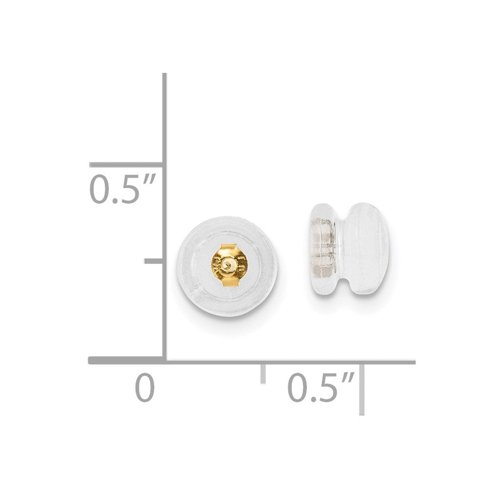 Silicone Sliders 14K YG Mushroom 1 Pair