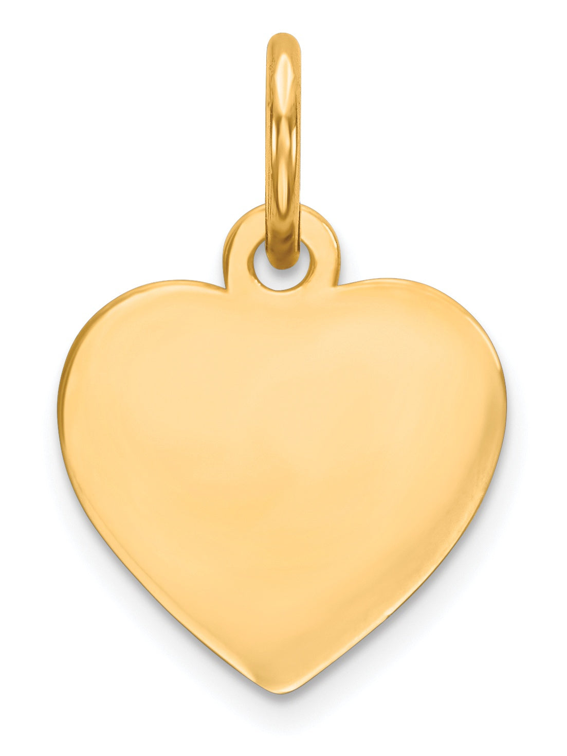 Sterling Silver Gp Engraveable Heart Polished Disc Charm Qm389G/18