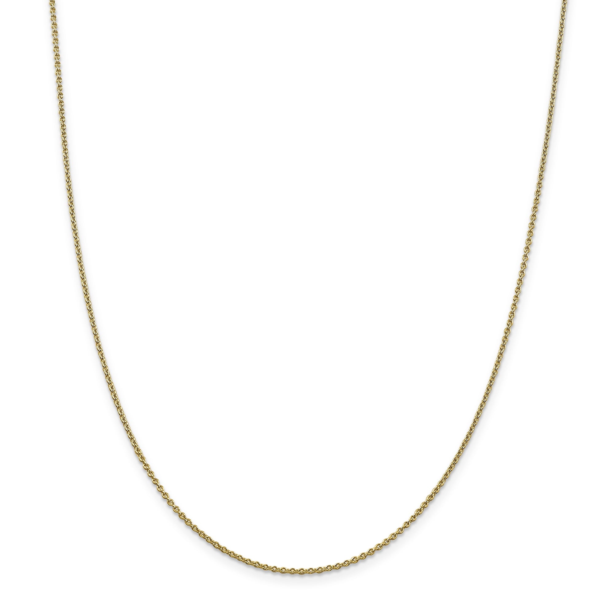 14K 18 Inch 1.4Mm Forzantine Cable With Lobster Clasp Chain