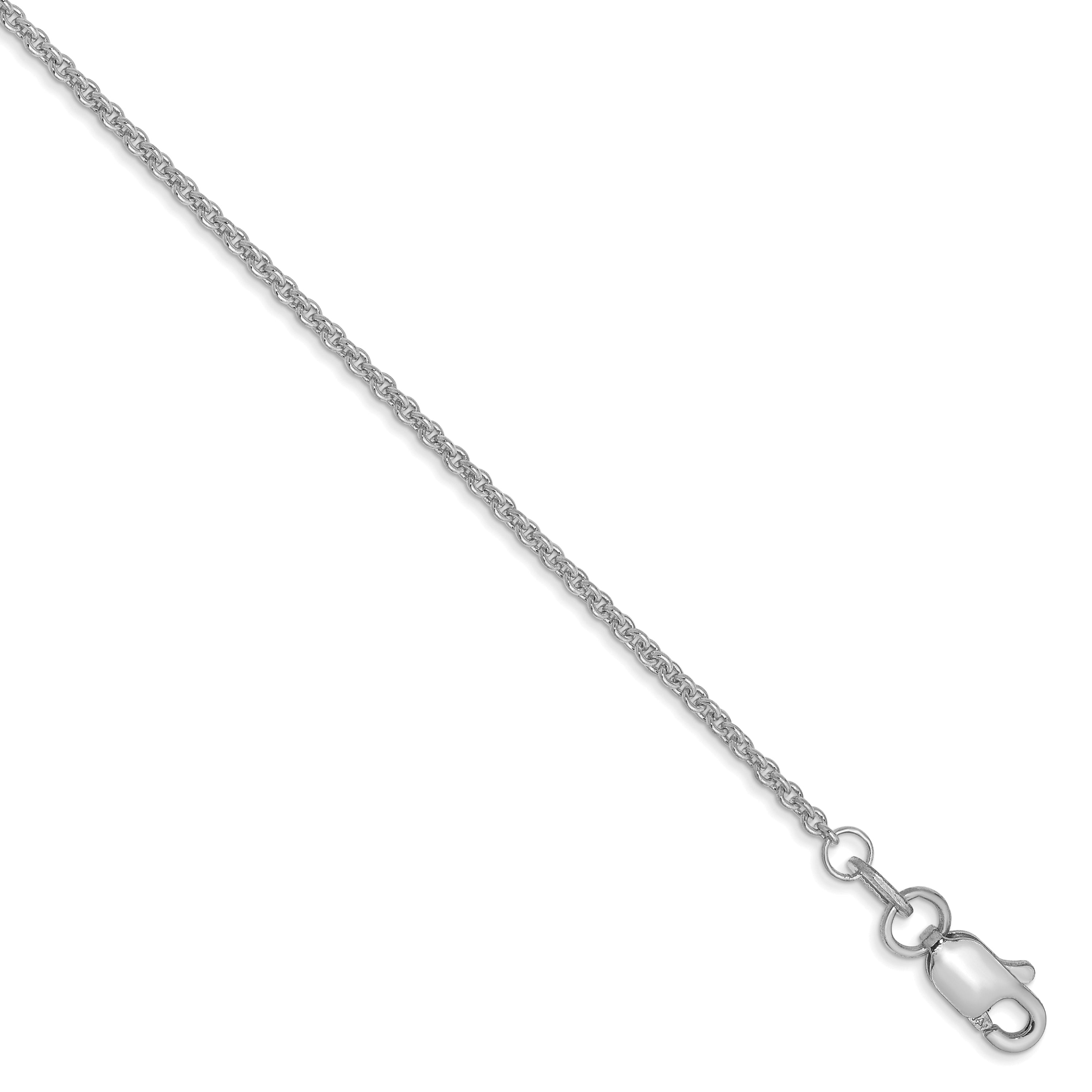 10K Wg 1.4Mm Round Open Link Cable Chain Anklet