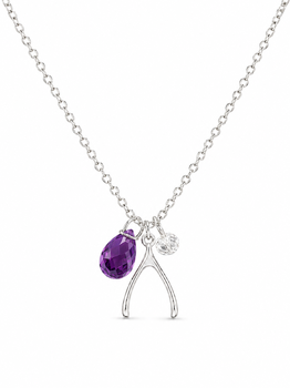 925 Sterling Silver Polished Wishbone Necklace
