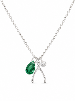 925 Sterling Silver Polished Wishbone Necklace