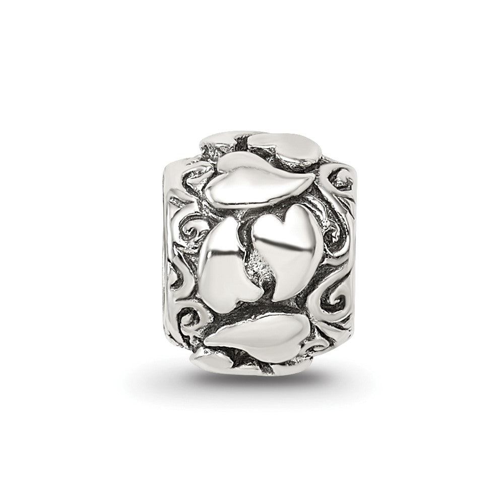 Sterling Silver Reflections Hearts Bead