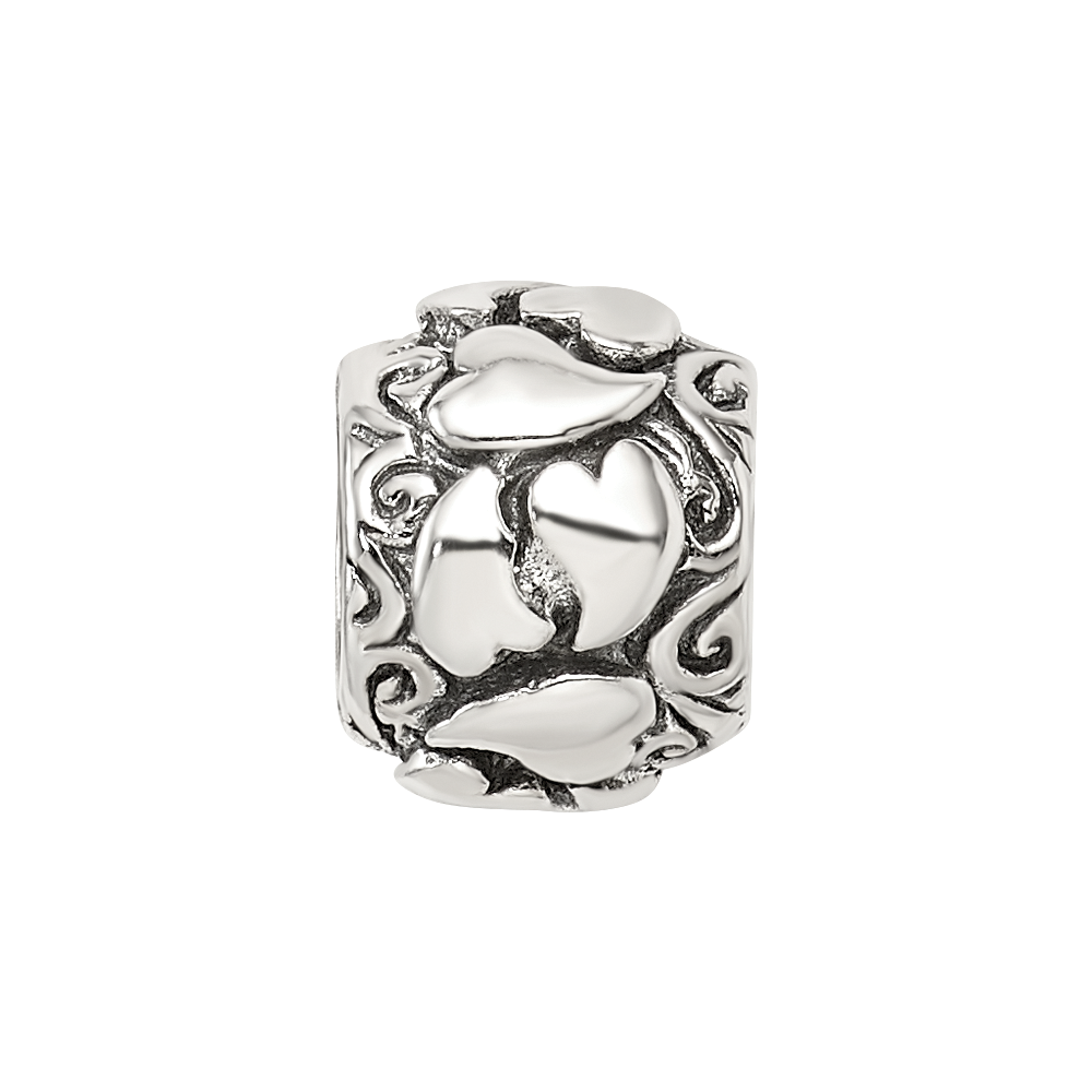 Sterling Silver Reflections Hearts Bead
