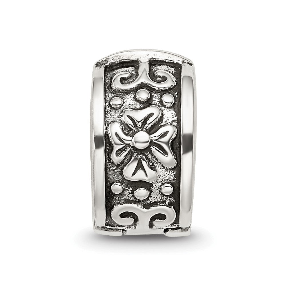 Sterling Silver Reflections Hinged Floral Clip Bead