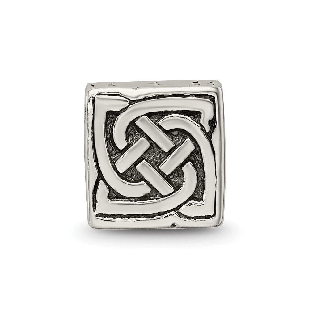 Sterling Silver Reflections Celtic Block Bead