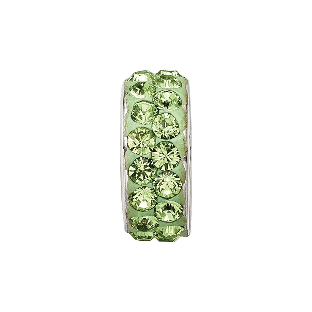Sterling Silver Reflections Aug Double Row Preciosa Crystal Bead