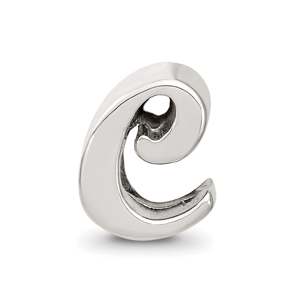Sterling Silver Reflections Letter C Script Bead