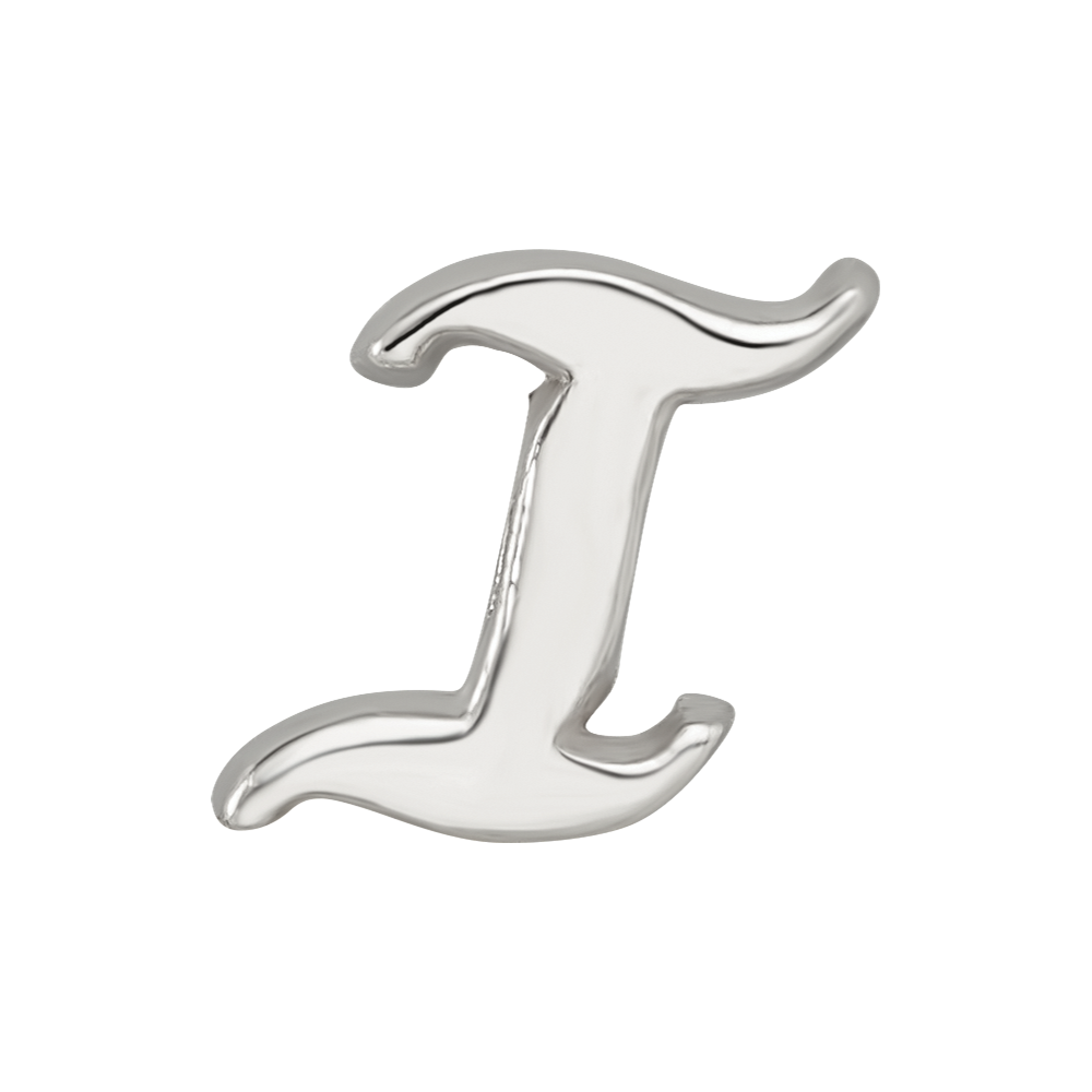 Sterling Silver Reflections Letter I Script Bead