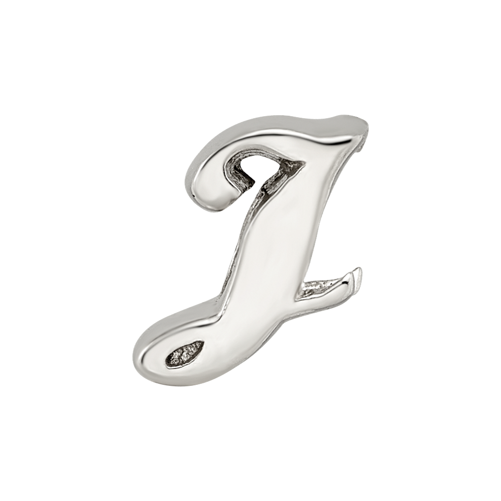 Sterling Silver Reflections Letter J Script Bead