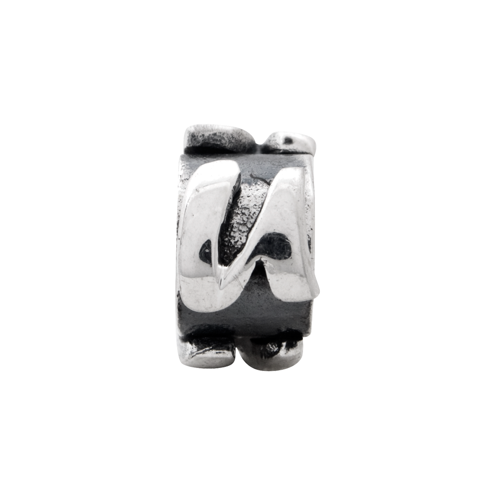 Sterling Silver Reflections Letter U Message Bead