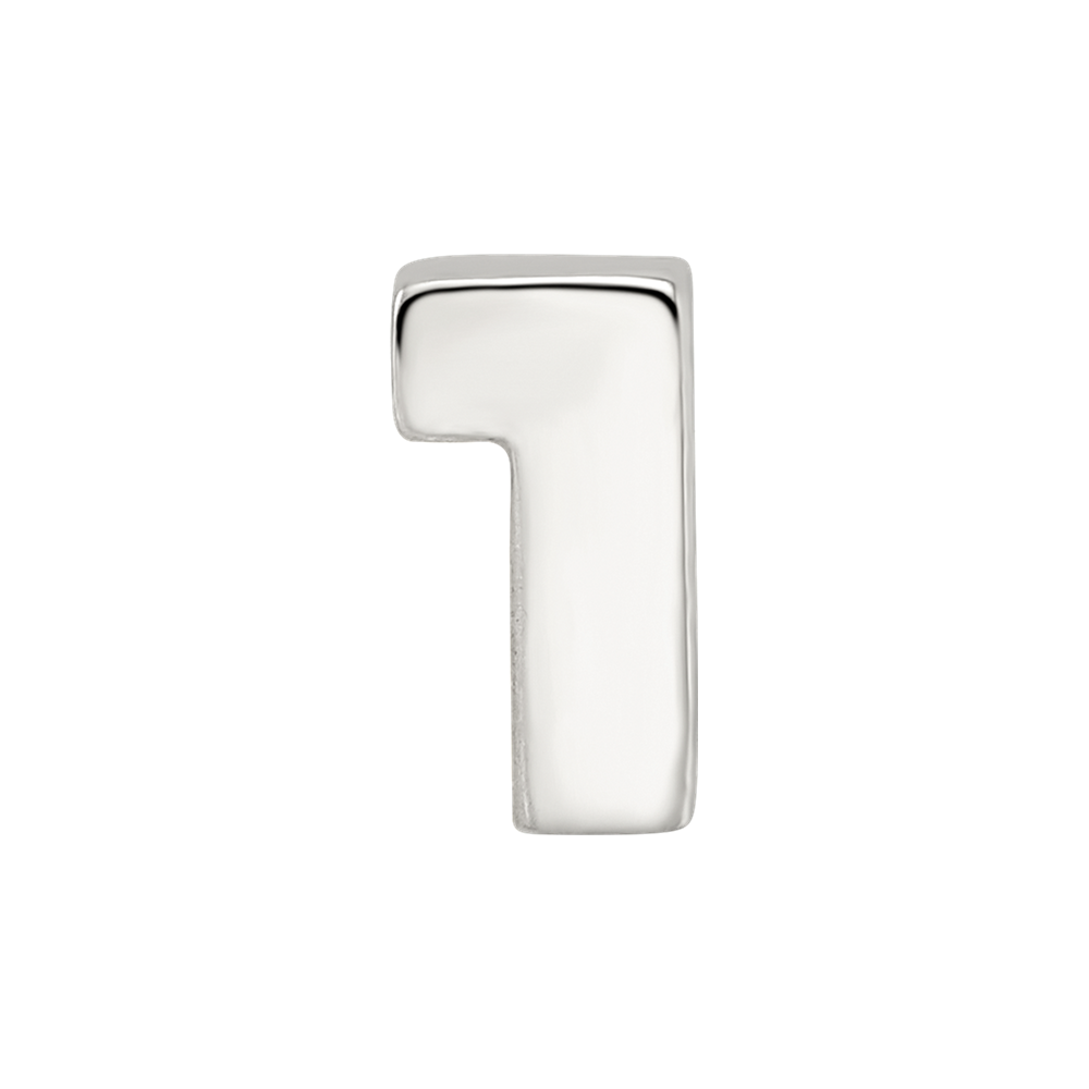 Sterling Silver Reflections Number 1 Bead
