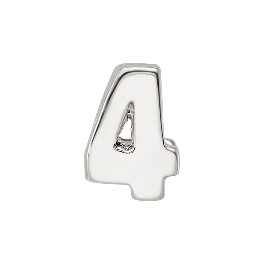 Sterling Silver Reflections Number 4 Bead