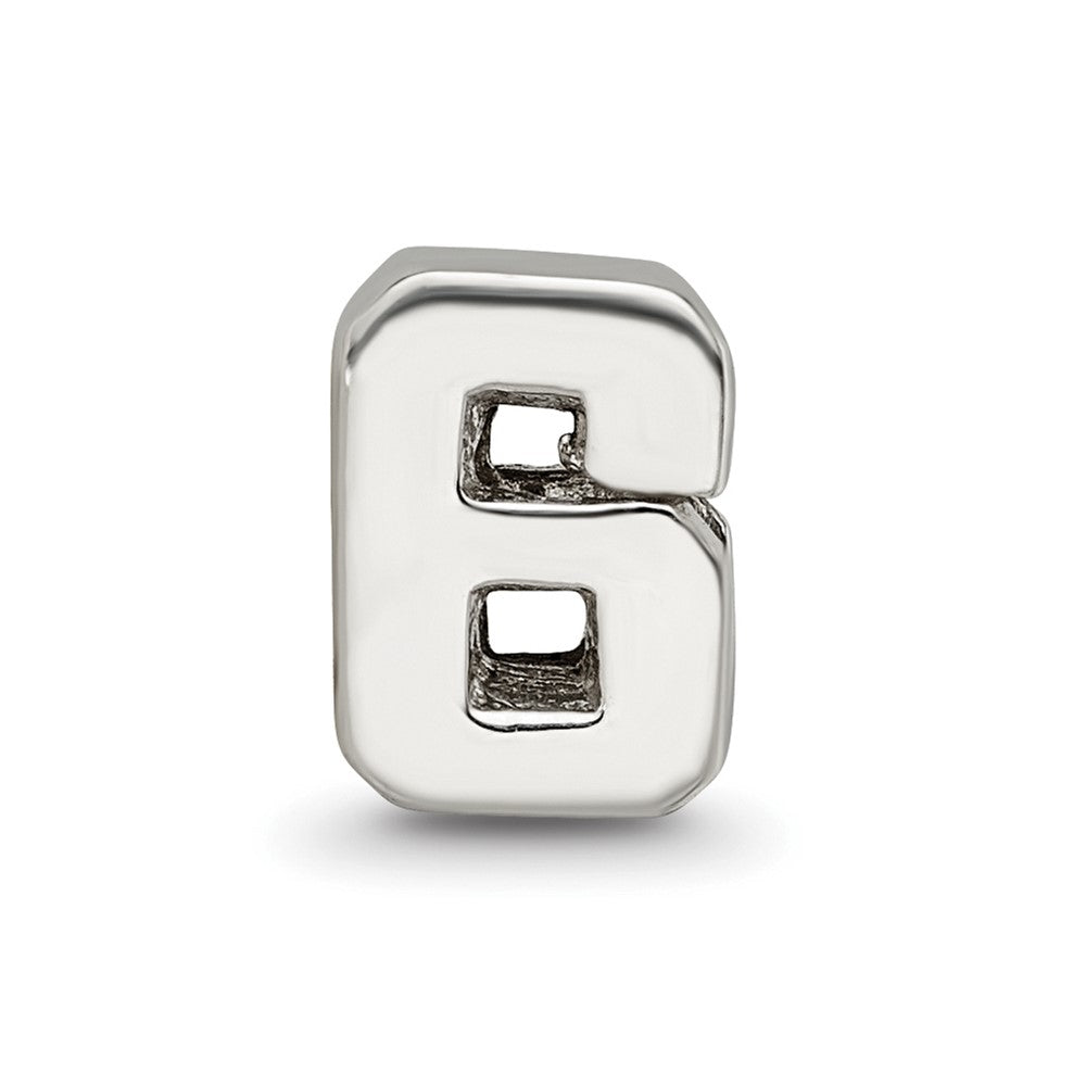 Sterling Silver Reflections Number 6 Bead