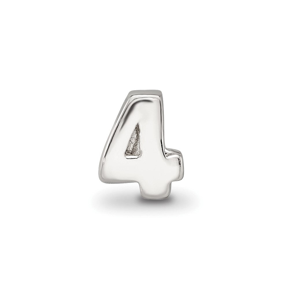 Sterling Silver Reflections Kids Number 4 Bead