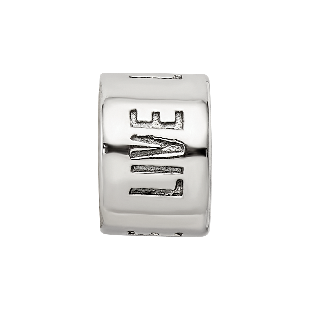 Sterling Silver Reflections Live Laugh Love Spacer Bead