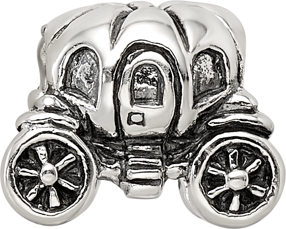 Sterling Silver Reflections Pumpkin Carriage Bead Size: 7.27MM X 10MM