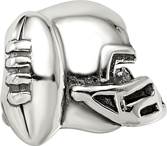 Sterling Silver Reflections Football Helmet Bead Size: 7.27MM X 9.09MM